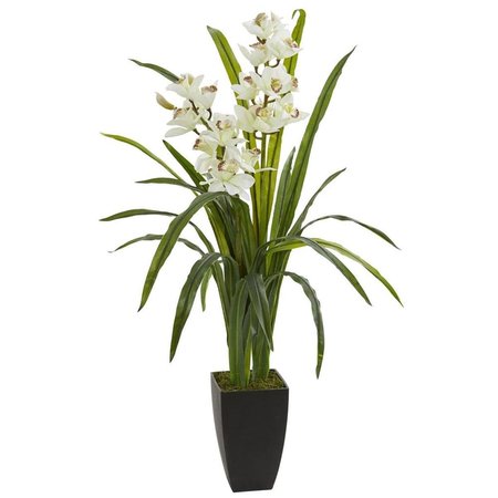 NEARLY NATURALS 39 in. Cymbidium Orchid Artificial Plant 8300